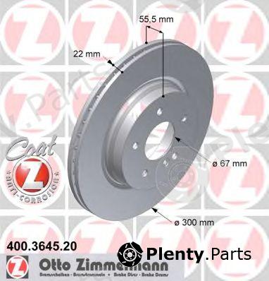  ZIMMERMANN part 400364520 Brake Disc