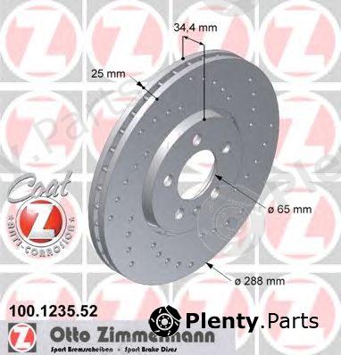  ZIMMERMANN part 100124752 Brake Disc