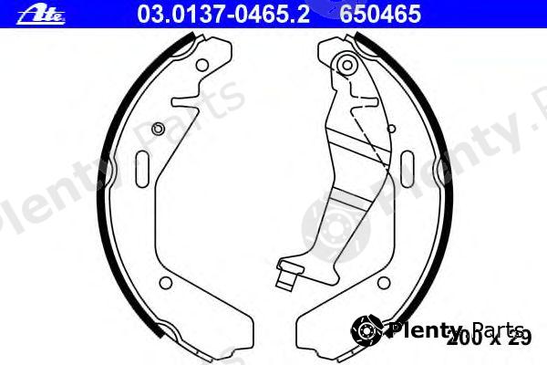  ATE part 03.0137-0465.2 (03013704652) Brake Shoe Set