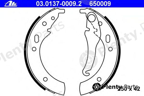  ATE part 03.0137-0009.2 (03013700092) Brake Shoe Set