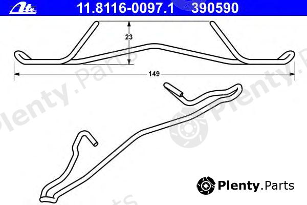  ATE part 11.8116-0097.1 (11811600971) Spring, brake caliper