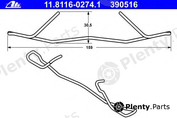  ATE part 11.8116-0274.1 (11811602741) Spring, brake caliper