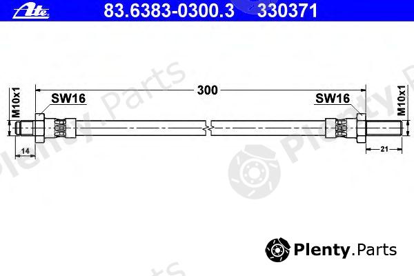  ATE part 83.6383-0300.3 (83638303003) Brake Hose