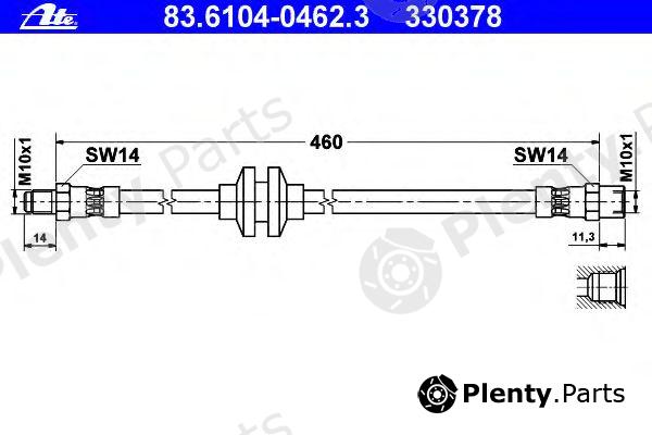  ATE part 83.6104-0462.3 (83610404623) Brake Hose
