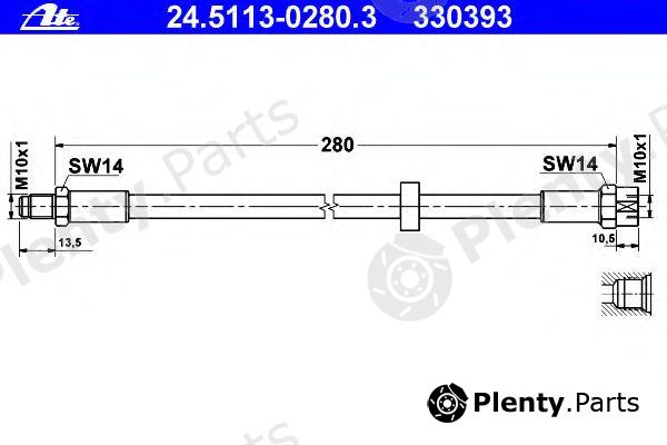  ATE part 24.5113-0280.3 (24511302803) Brake Hose