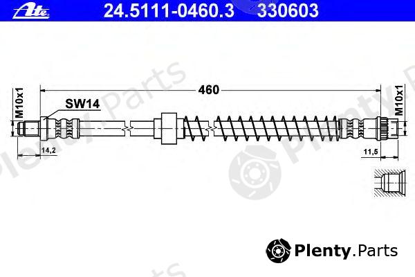  ATE part 24.5111-0460.3 (24511104603) Brake Hose
