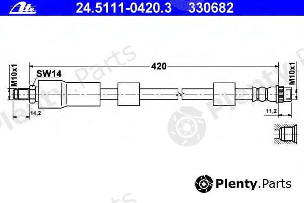  ATE part 24.5111-0420.3 (24511104203) Brake Hose