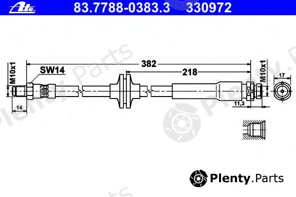 ATE part 83.7788-0383.3 (83778803833) Brake Hose