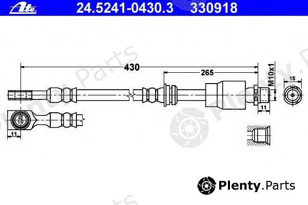  ATE part 24.5241-0430.3 (24524104303) Brake Hose