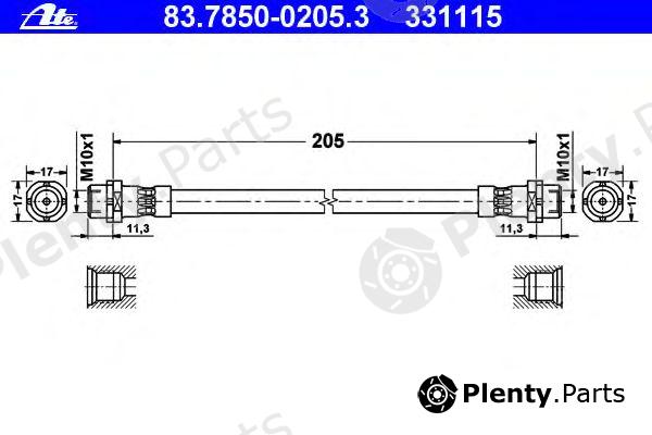 ATE part 83.7850-0205.3 (83785002053) Brake Hose
