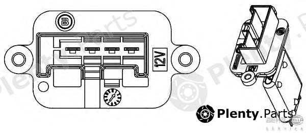  BEHR part 9ML351332-221 (9ML351332221) Resistor, interior blower