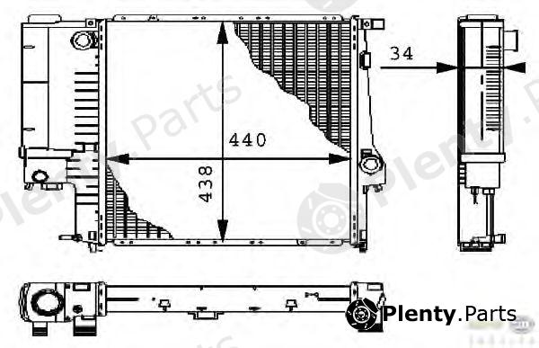  BEHR part 8MK376711-571 (8MK376711571) Radiator, engine cooling