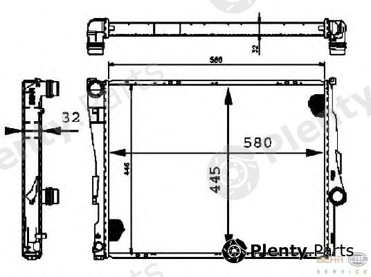  BEHR part 8MK376716-241 (8MK376716241) Radiator, engine cooling