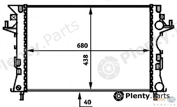  BEHR part 8MK376716-311 (8MK376716311) Radiator, engine cooling