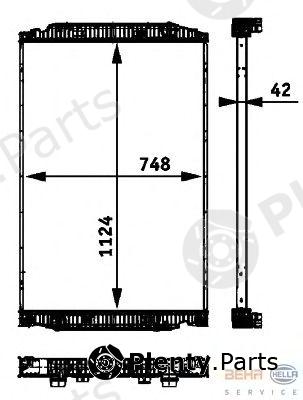  BEHR part 8MK376721-741 (8MK376721741) Radiator, engine cooling