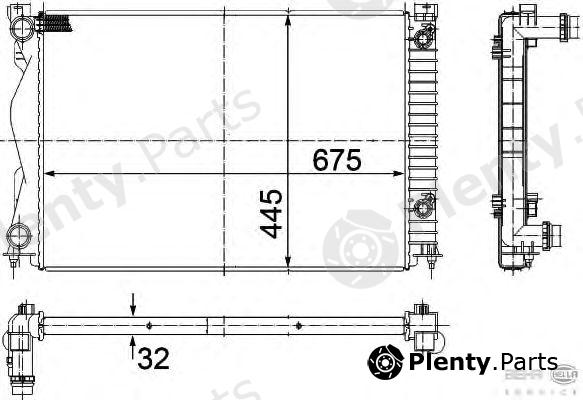  BEHR part 8MK376732-511 (8MK376732511) Radiator, engine cooling