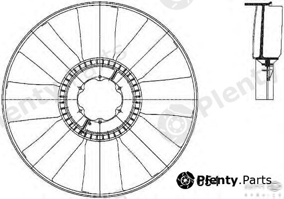  BEHR part 8MV376733-101 (8MV376733101) Fan Wheel, engine cooling