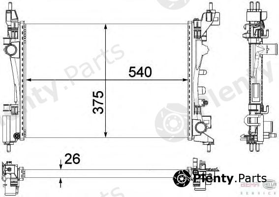  BEHR part 8MK376756-321 (8MK376756321) Radiator, engine cooling