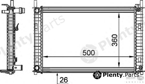  BEHR part 8MK376764-321 (8MK376764321) Radiator, engine cooling