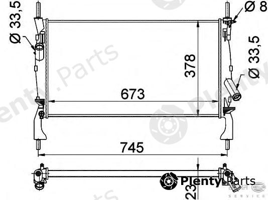  BEHR part 8MK376764-401 (8MK376764401) Radiator, engine cooling