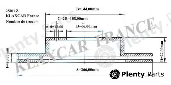  KLAXCAR FRANCE part 25011z (25011Z) Brake Disc