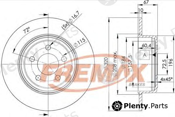  FREMAX part BD-9198 (BD9198) Brake Disc