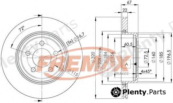  FREMAX part BD-9199 (BD9199) Brake Disc