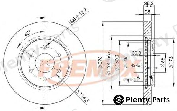  FREMAX part BD-4200 (BD4200) Brake Disc