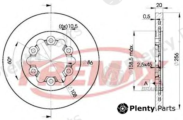  FREMAX part BD-0001 (BD0001) Brake Disc