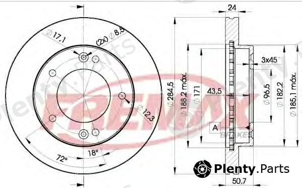  FREMAX part BD-0008 (BD0008) Brake Disc