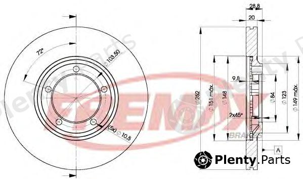  FREMAX part BD-0100 (BD0100) Brake Disc