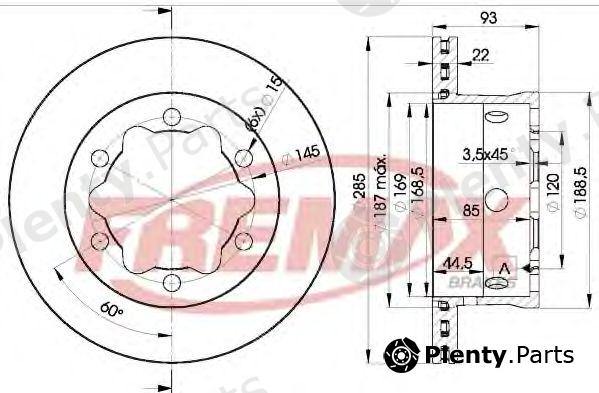 FREMAX part BD-0185 (BD0185) Brake Disc