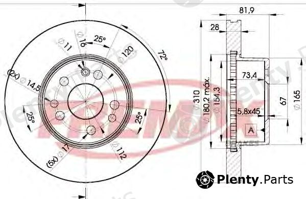  FREMAX part BD-0312 (BD0312) Brake Disc