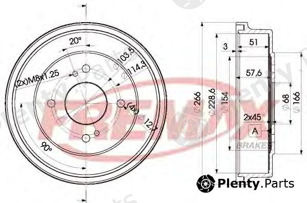  FREMAX part BD-0349 (BD0349) Brake Drum