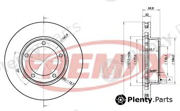 FREMAX part BD-1265 (BD1265) Brake Disc