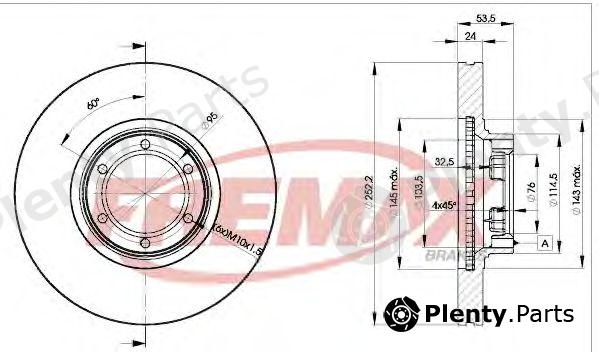  FREMAX part BD-1367 (BD1367) Brake Disc