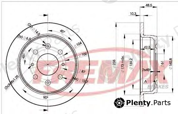  FREMAX part BD-1703 (BD1703) Brake Disc
