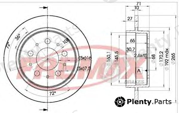  FREMAX part BD-1895 (BD1895) Brake Disc
