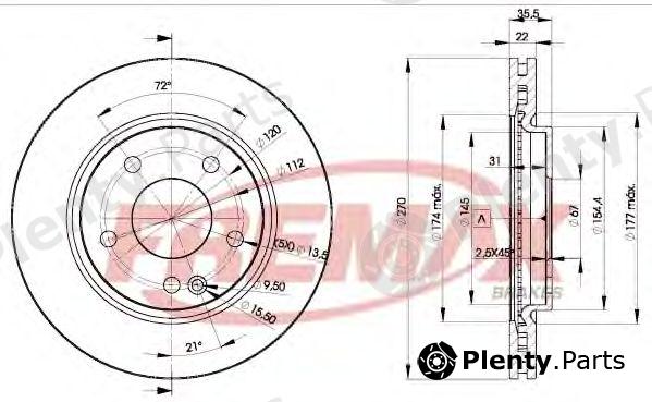  FREMAX part BD-2112 (BD2112) Brake Disc