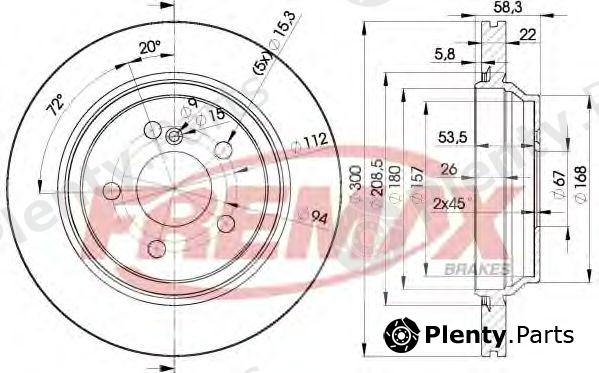  FREMAX part BD-3053 (BD3053) Brake Disc