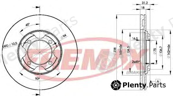  FREMAX part BD-3261 (BD3261) Brake Disc