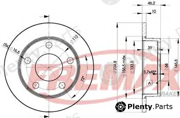  FREMAX part BD-3634 (BD3634) Brake Disc
