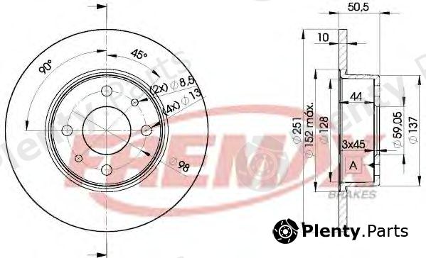  FREMAX part BD-4070 (BD4070) Brake Disc