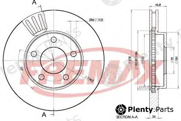  FREMAX part BD-4093 (BD4093) Brake Disc