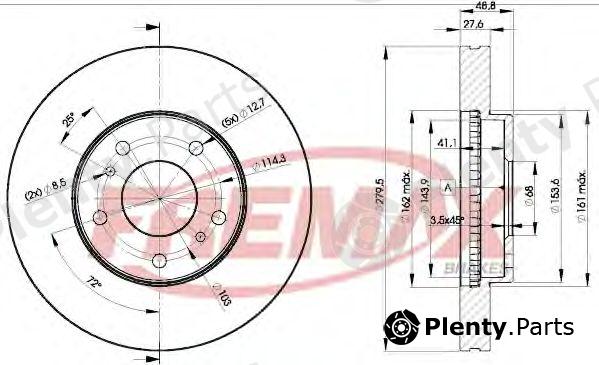  FREMAX part BD-4103 (BD4103) Brake Disc
