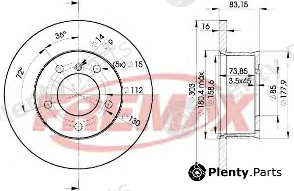  FREMAX part BD-4300 (BD4300) Brake Disc