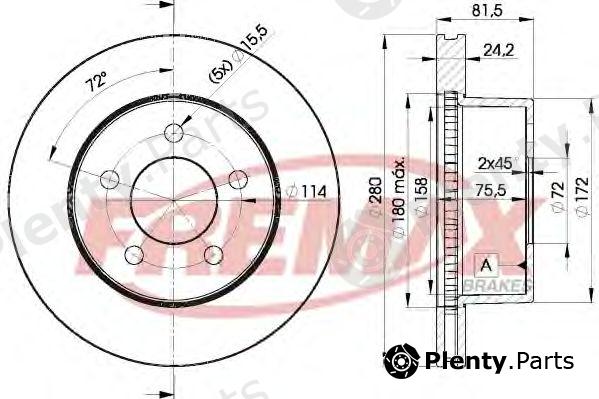  FREMAX part BD-5115 (BD5115) Brake Disc