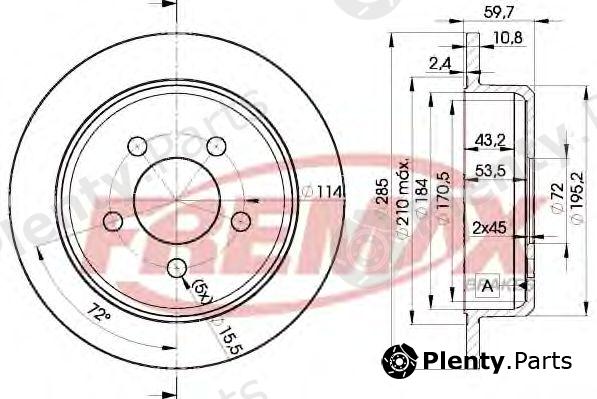  FREMAX part BD-5116 (BD5116) Brake Disc
