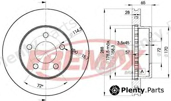  FREMAX part BD-5121 (BD5121) Brake Disc