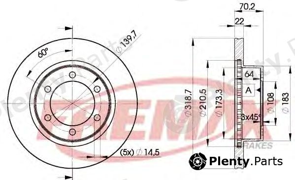  FREMAX part BD-5210 (BD5210) Brake Disc